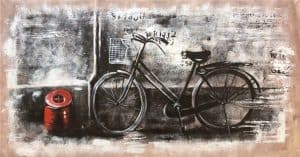 IN STOCK -From $440 - Unframed Oil Paint - Bike - 70x140cm
