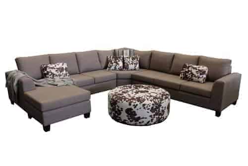 Boston 8 Seater Corner Modular chaise lounge sofa corner modular include round ottoman