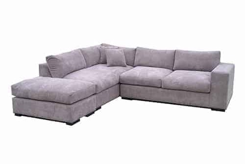 chaise lounge sofa corner modular include ottoman - feather cushions