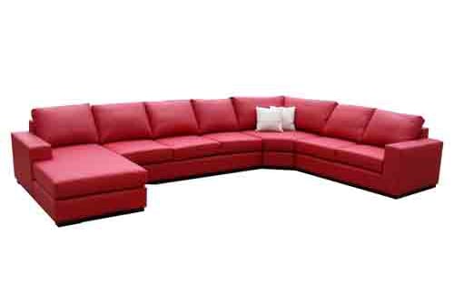 Napoli Deluxe - 8 seater Italian leather corner modular chaise sofa lounge