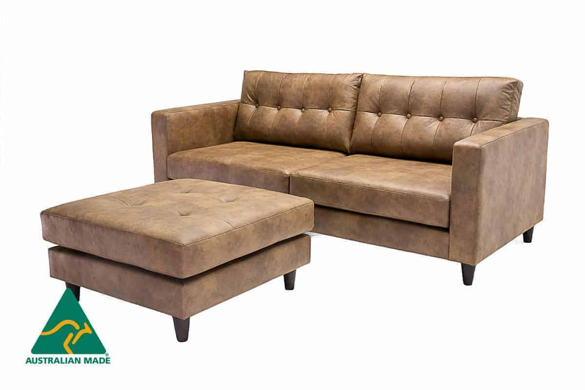 Parker 3 Seater (buttoned) +ottoman Australian Made Sofa lounge