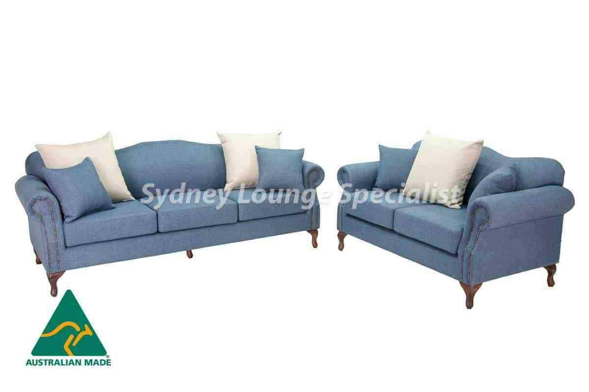 Caulfied 3 Seater + 2 Seater Fixed Back With Studs