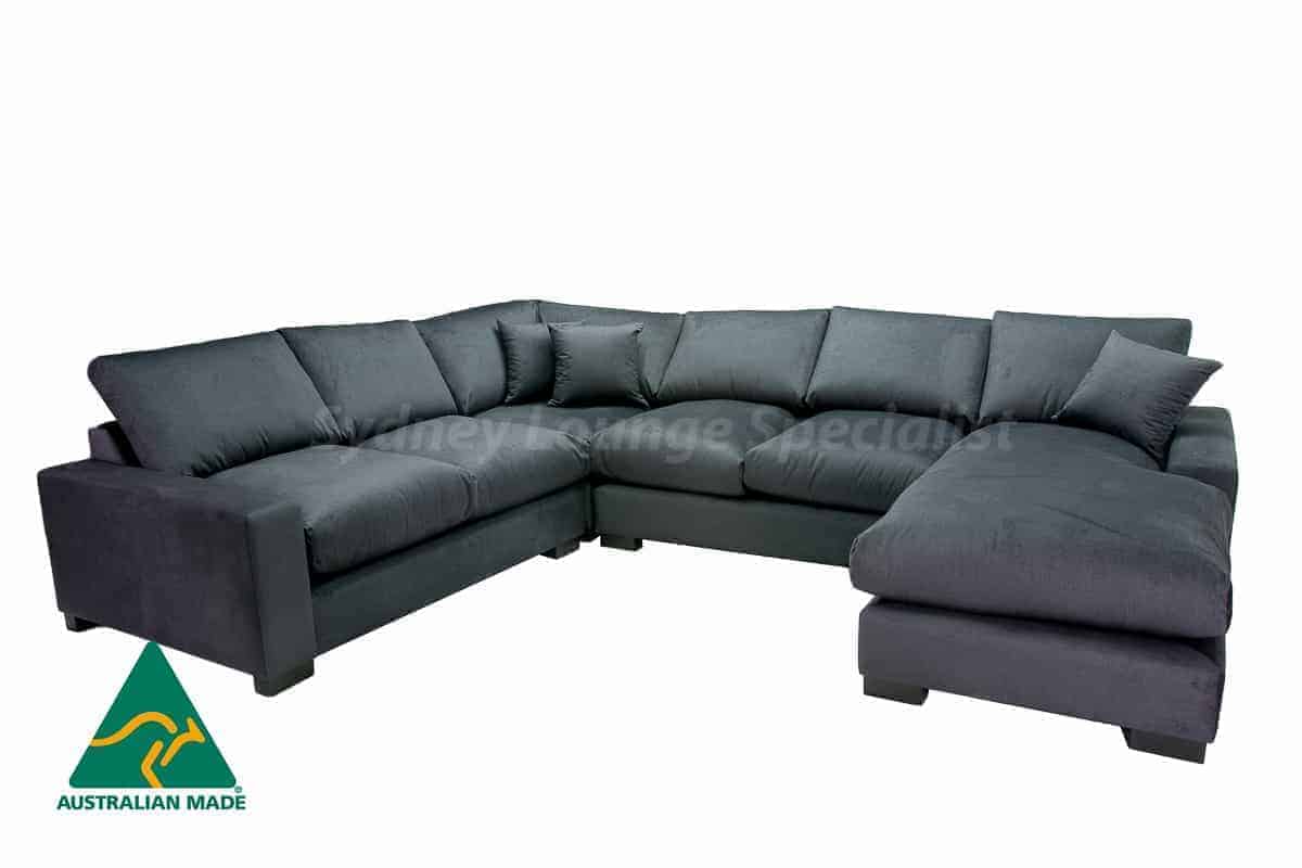 Leather modular Lounge, buy direct from our Sydney Furniture Factory