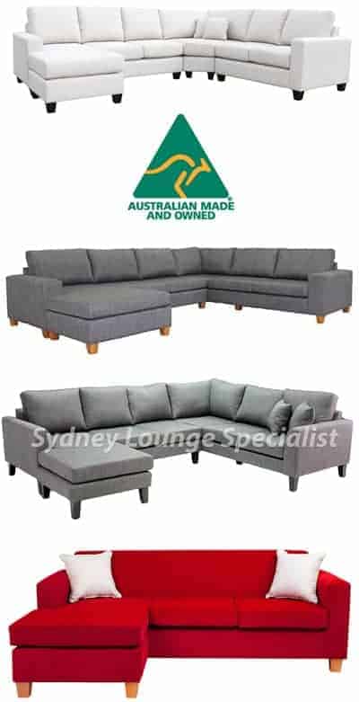 Huge range of corner lounge chairs at Sydney Lounge Specialists