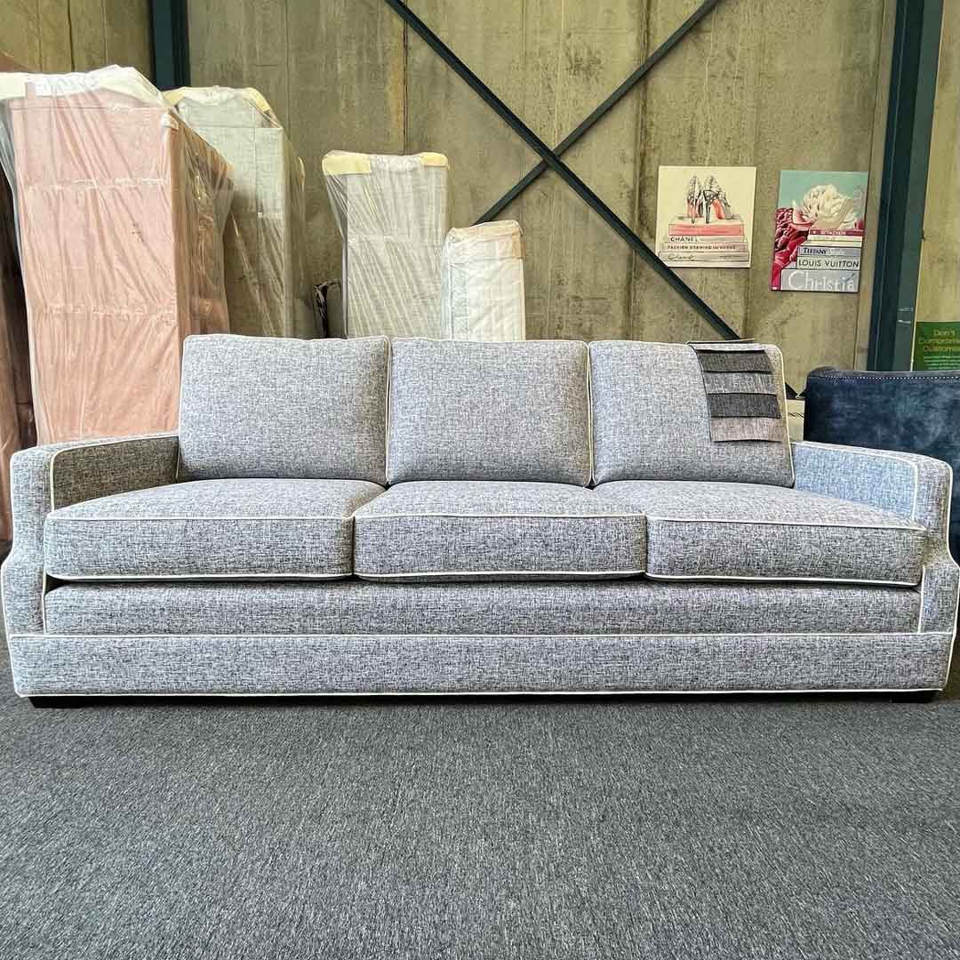 Ashley Grey Tweed Modern Sofa Australian made by Sydney Lounge Specialist