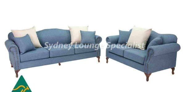 Caulfied 3 Seater + 2 Seater Fixed Back With Studs